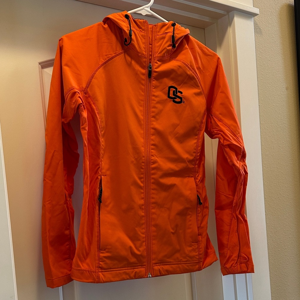 Columbia Bright Orange Zip-Up Jacket Oregon State